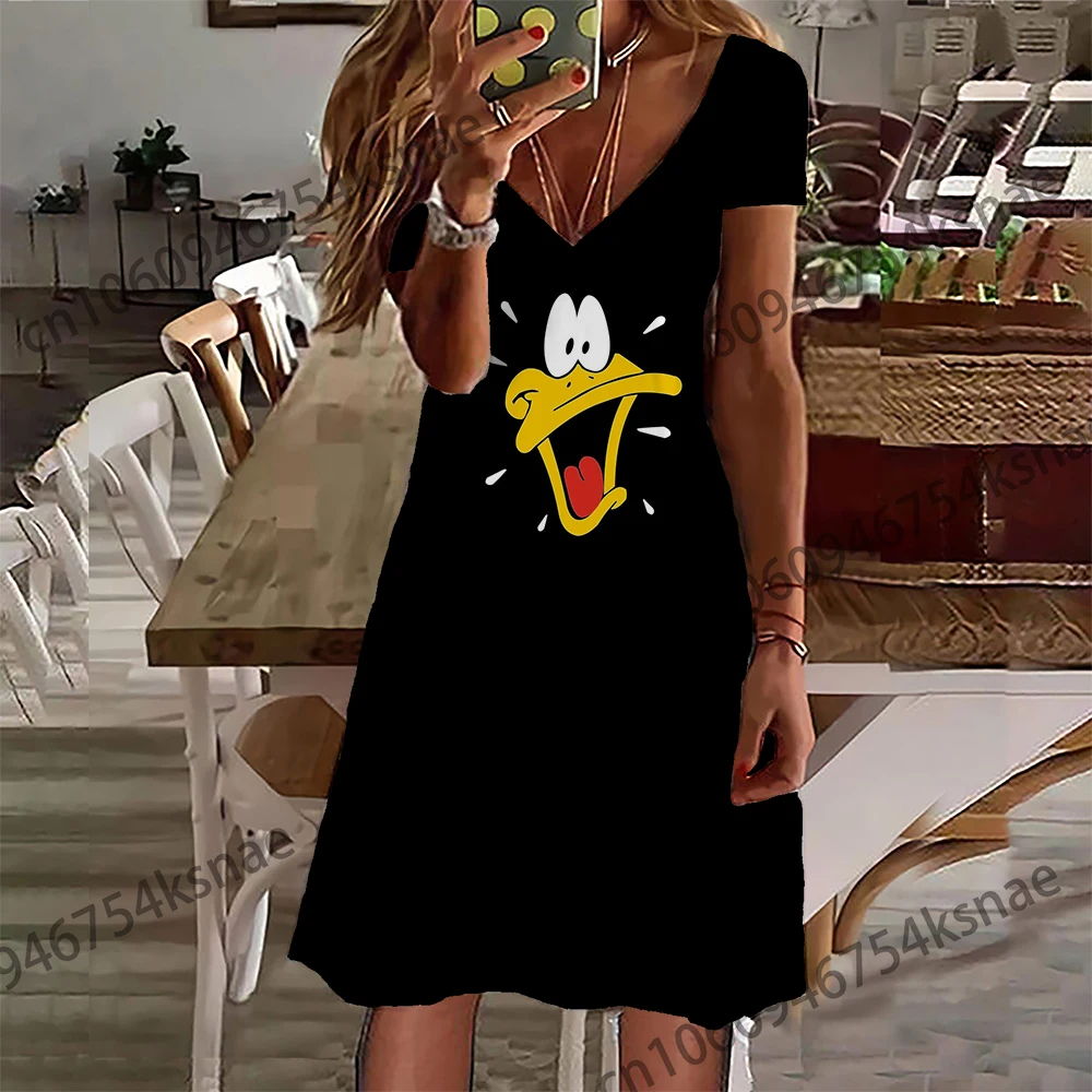 

Disney Midi Dresses for Women 2023 V Neck Female Clothing Cheap Women's Clothes and Free Shipping Mesh Dress Summer Beachwear