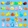 Cute Animals Swimming Water Toys For Children Soft Rubber Float Squeeze Sound Squeaky Bathing Toy For Baby Bath Toys 1