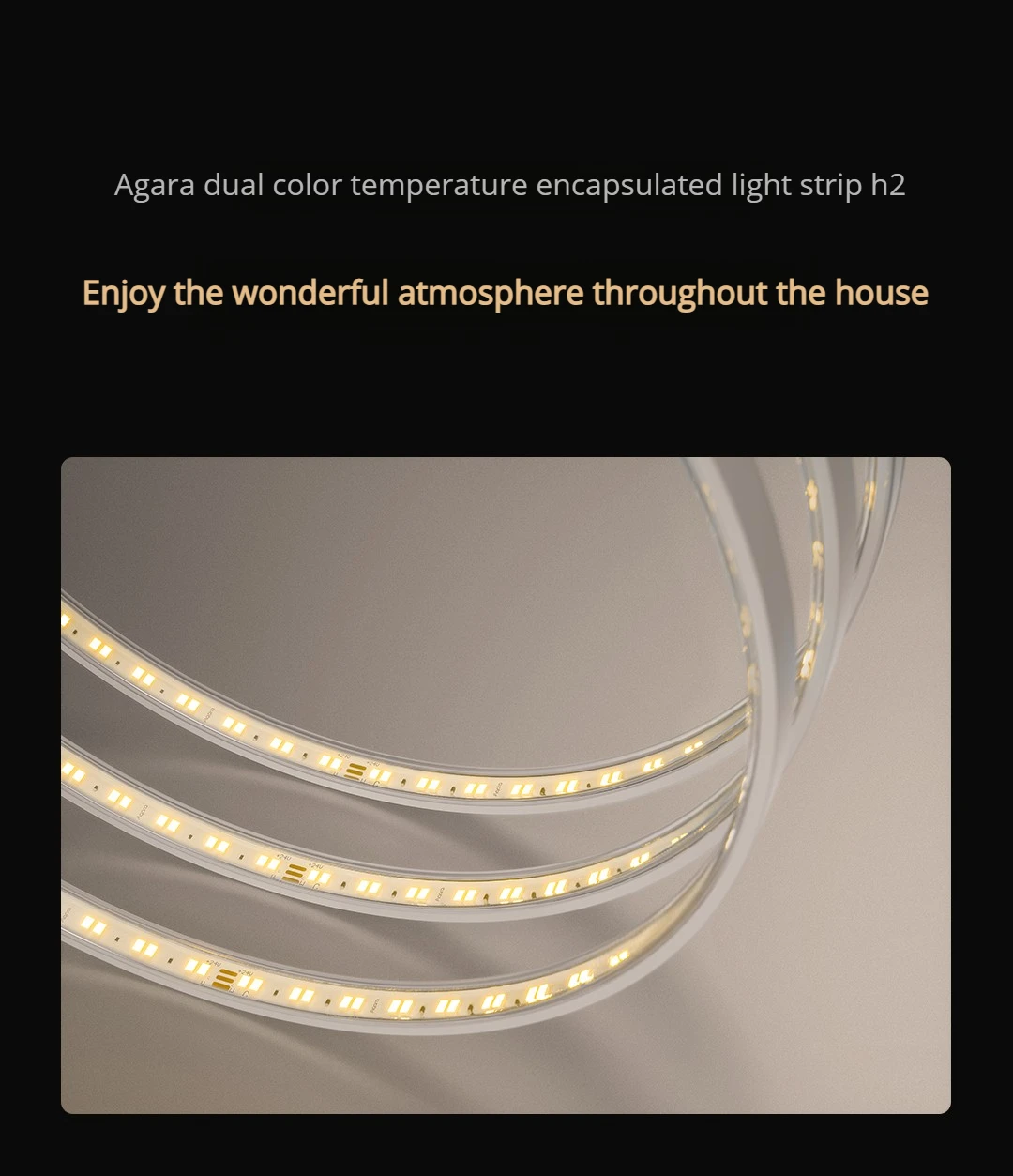 Aqara Smart Cob Light Strip H2 Dual Color Temperature 2700k～6500k Adjustment Ra90 Led Home Decorative Light Strip, Alina Gadgets