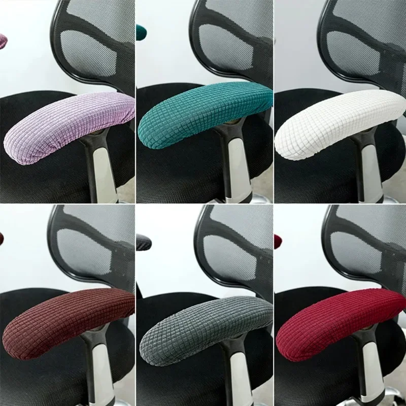 1pair Office Chair Armrest Cover Removable Elastic Washable Waterproof Fabric Elastic Half Pack for Office Chair Armrest Cheap 2