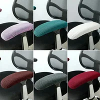 1pair Office Chair Armrest Cover Removable Elastic Washable Waterproof Fabric Elastic Half Pack for Office Chair Armrest Cheap 2