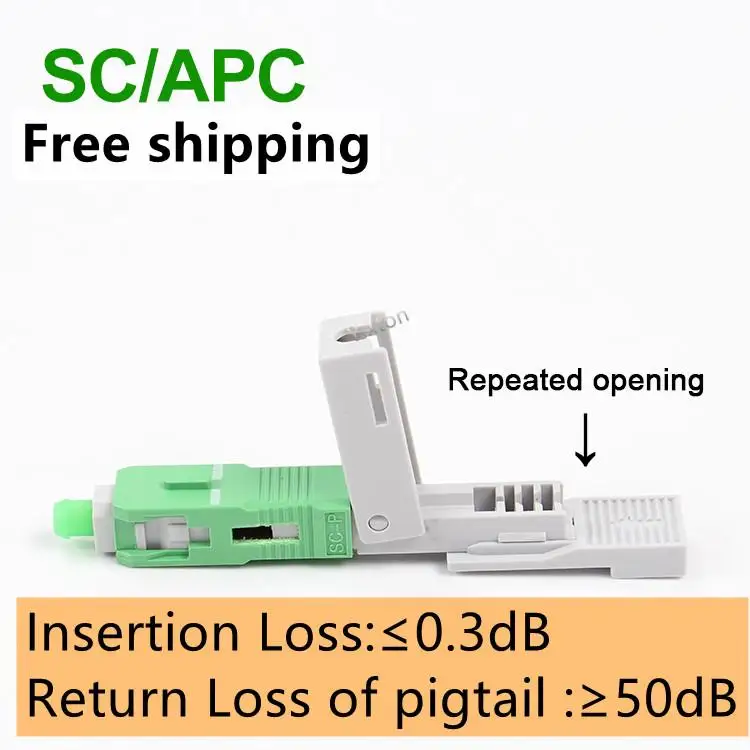 

2021 New High Quality SC APC SM Single-Mode Optical Connector FTTH Tool Cold Connector Tool SC UPC Fiber Optic Fast Connnector