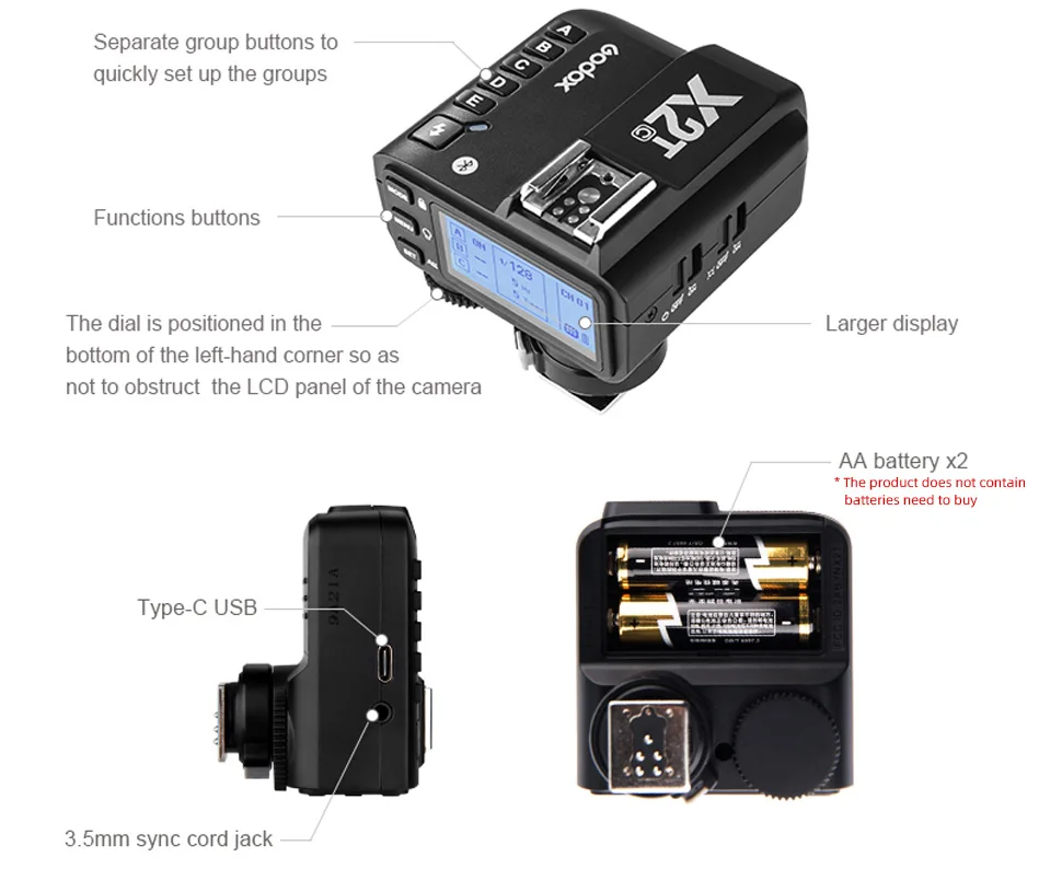 Godox X2t X-pro Ttl 2.4g Wireless Flash Trigger Transmitter Godox X2t X-pro Ttl 2.4g Wireless Flash Trigger Transmitter