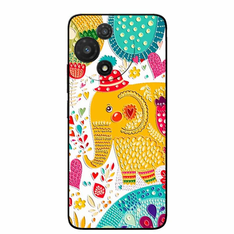 3D Cartoon Embossed Retro Silicone Case with Anime Bumper