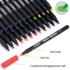 12/24 Colors/set Waterproof Colorfast Fabric Textile Marker Pen Permanent Pen for DIY Clothes Art Graffiti Drawing Painting Pen 3