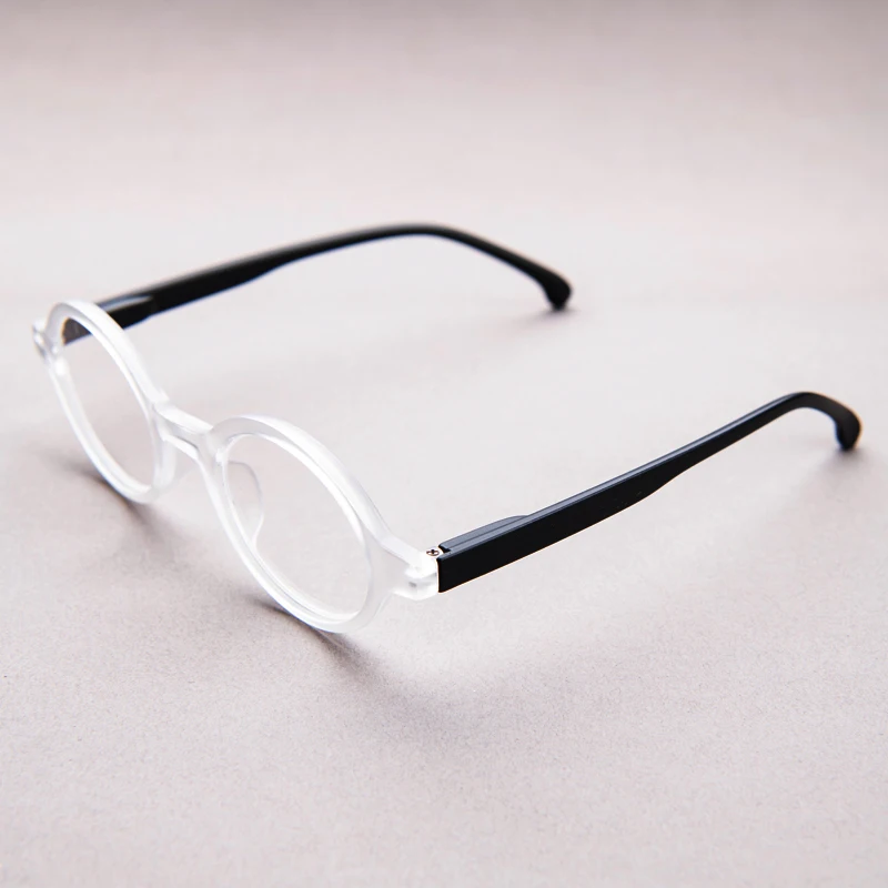 Men's Vintage Round Transparent Lens Reading Glasses