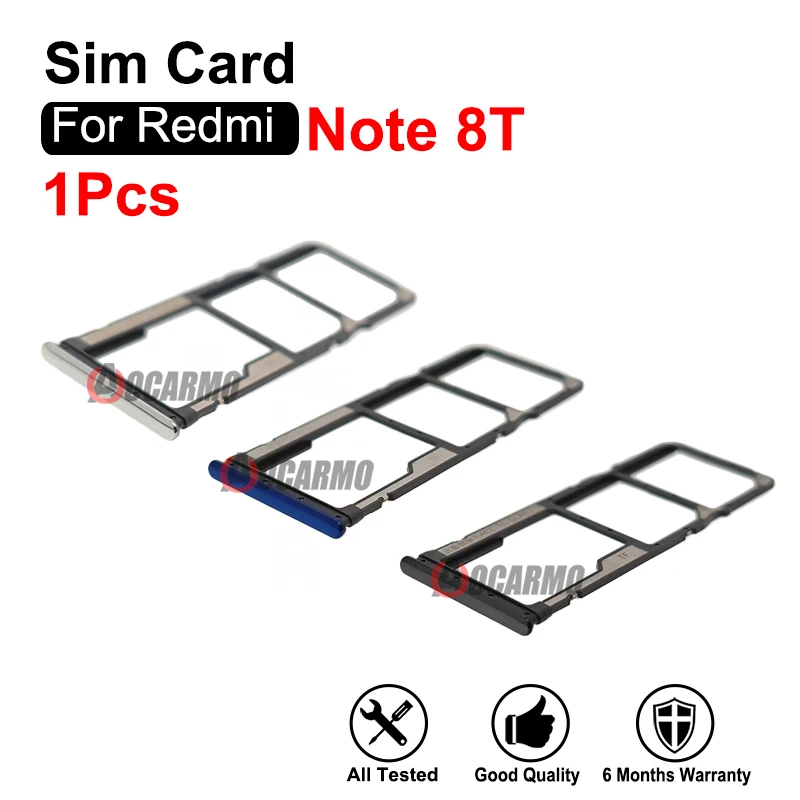 

For Redmi Note 8T Sim Card Sim Tray Holder Socket Slot Grey Blue White Repair Replacement Parts