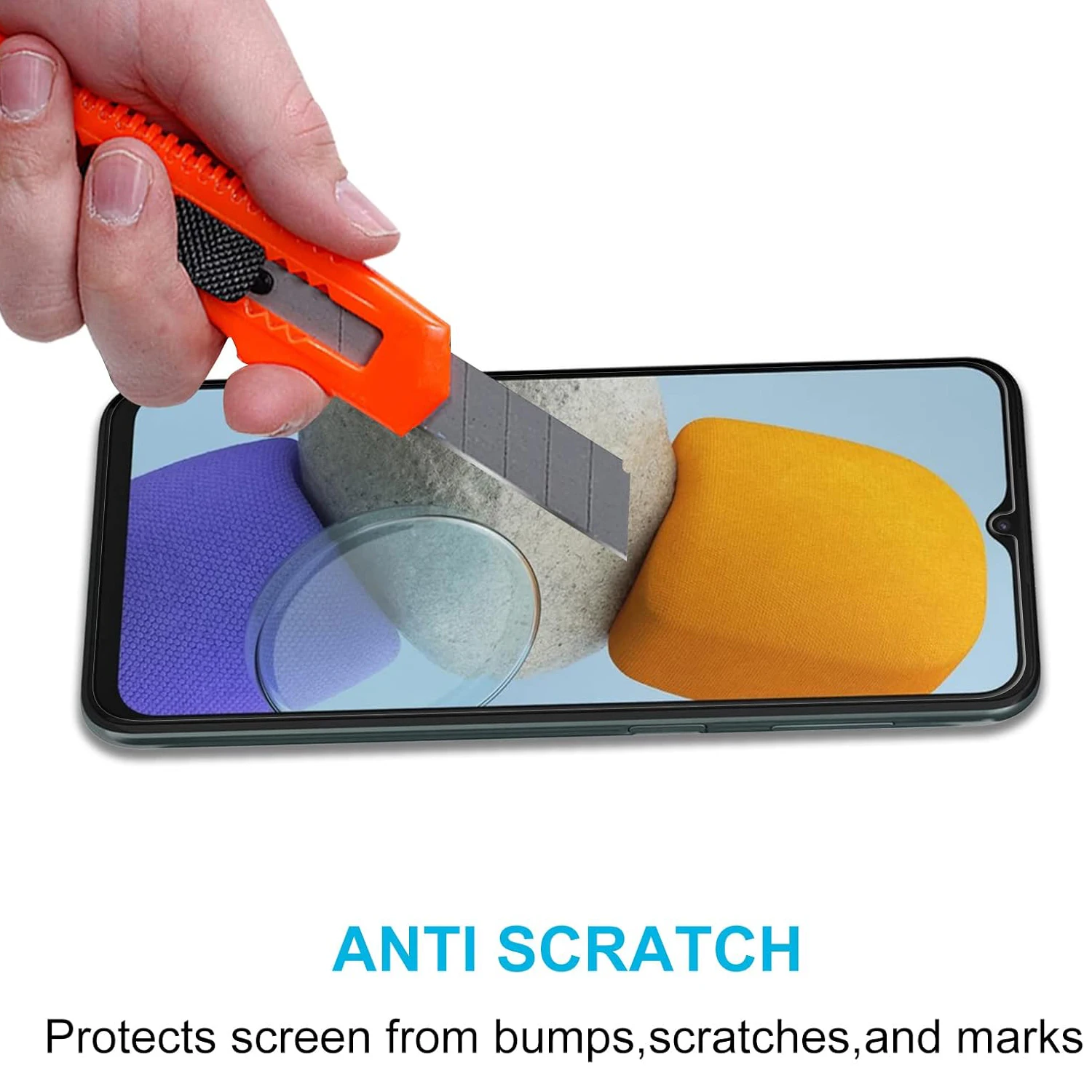 زجاج مقسى 6.6 بوصة لهاتف سامسونج جالاكسي M23 5G وا...