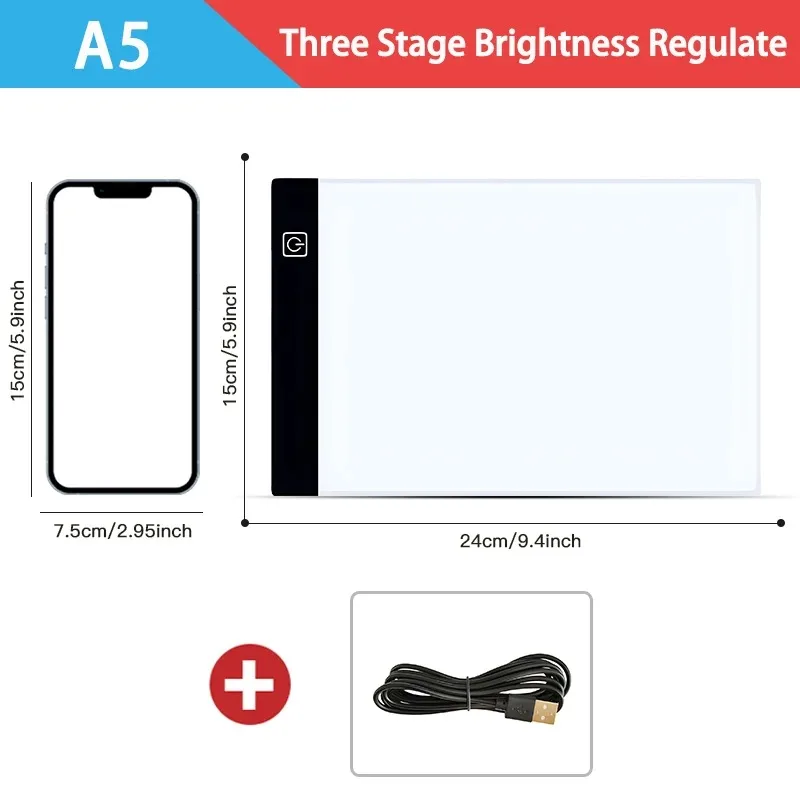 led desenho tablet gráficos digitais almofada usb led caixa de luz placa cópia eletrônica arte gráfica pintura mesa escrita