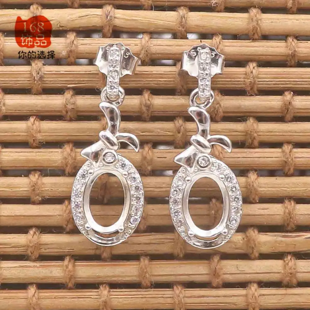 

Approx5*7mm 100% 925 Sterling Silver stud earrings Blank Base DIY Setting Jewelry Findings Making Accessories