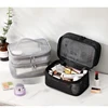 Travel Mesh Wash Storage Bag Makeup Organizer Cosmetics Make Up Skincare Box Plastic Container Handbag For Women Men Bathroom 4