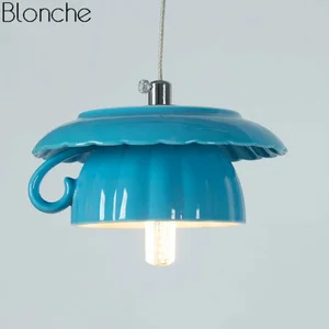 Image for Nordic Tea Cup Teapot Led Pendant Lights Ceramic H 