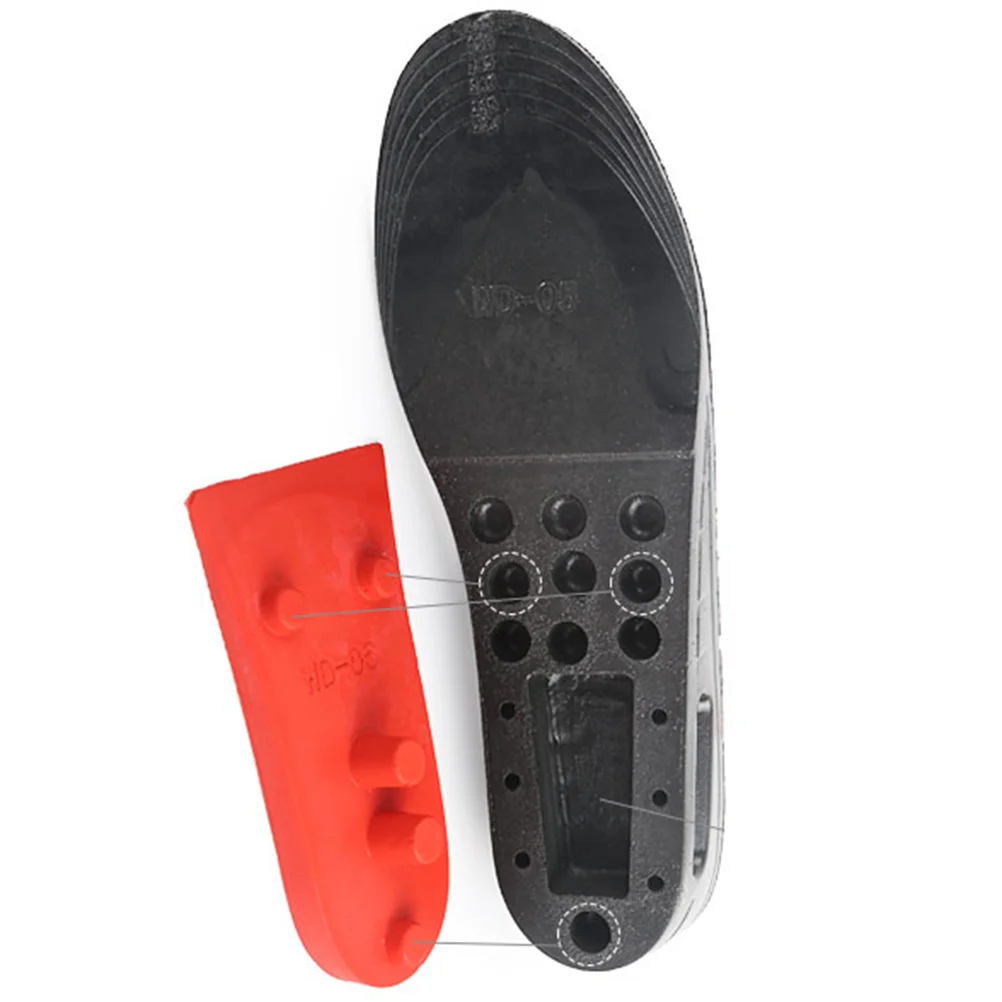 

2-Layer Air Bubble Cushion Shoe Lift Height Increase Heel Insoles Pair Taller for Men and Women Size L (Red)