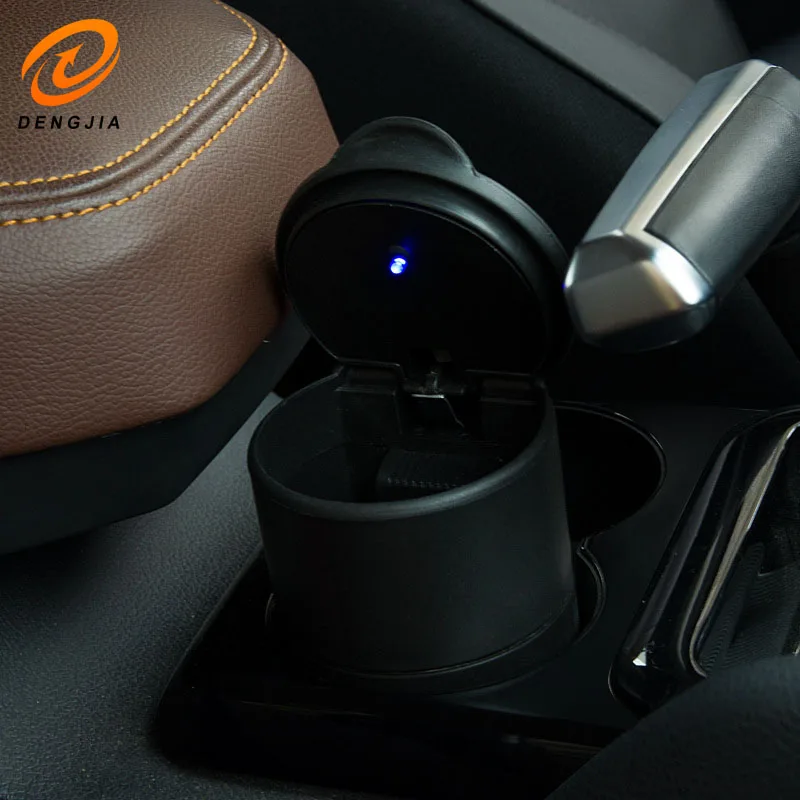 Car Ashtray LED Light Cover Plastic Portable car ashtray