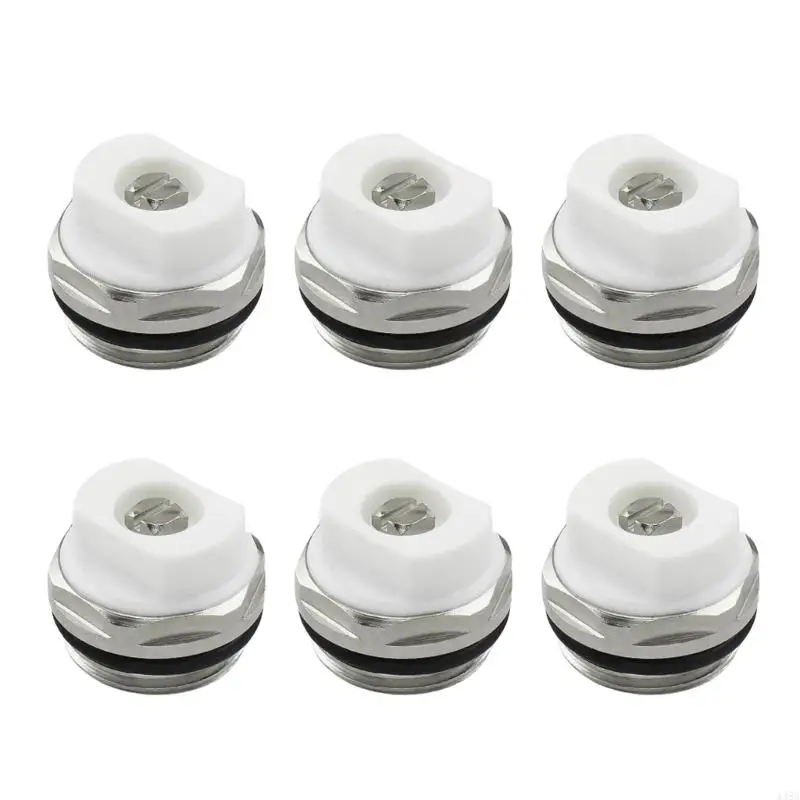Set of 6 Radiator Bleeding Valves 1/2inch Sealing Designs Radiator Valves 448A