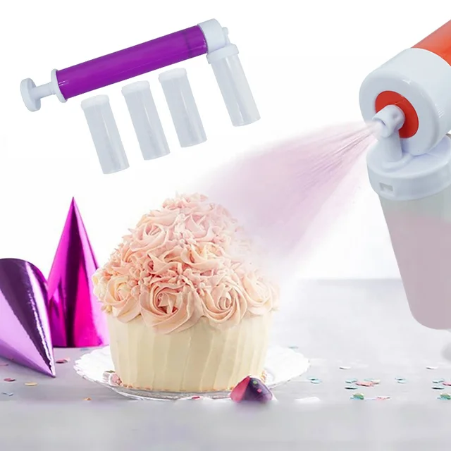 4 Színű Kézi Tészta Airbrush Pisztoly Sütemény Permetezőgép Para Pasteleria A Konyhai Szerszám - Image 3