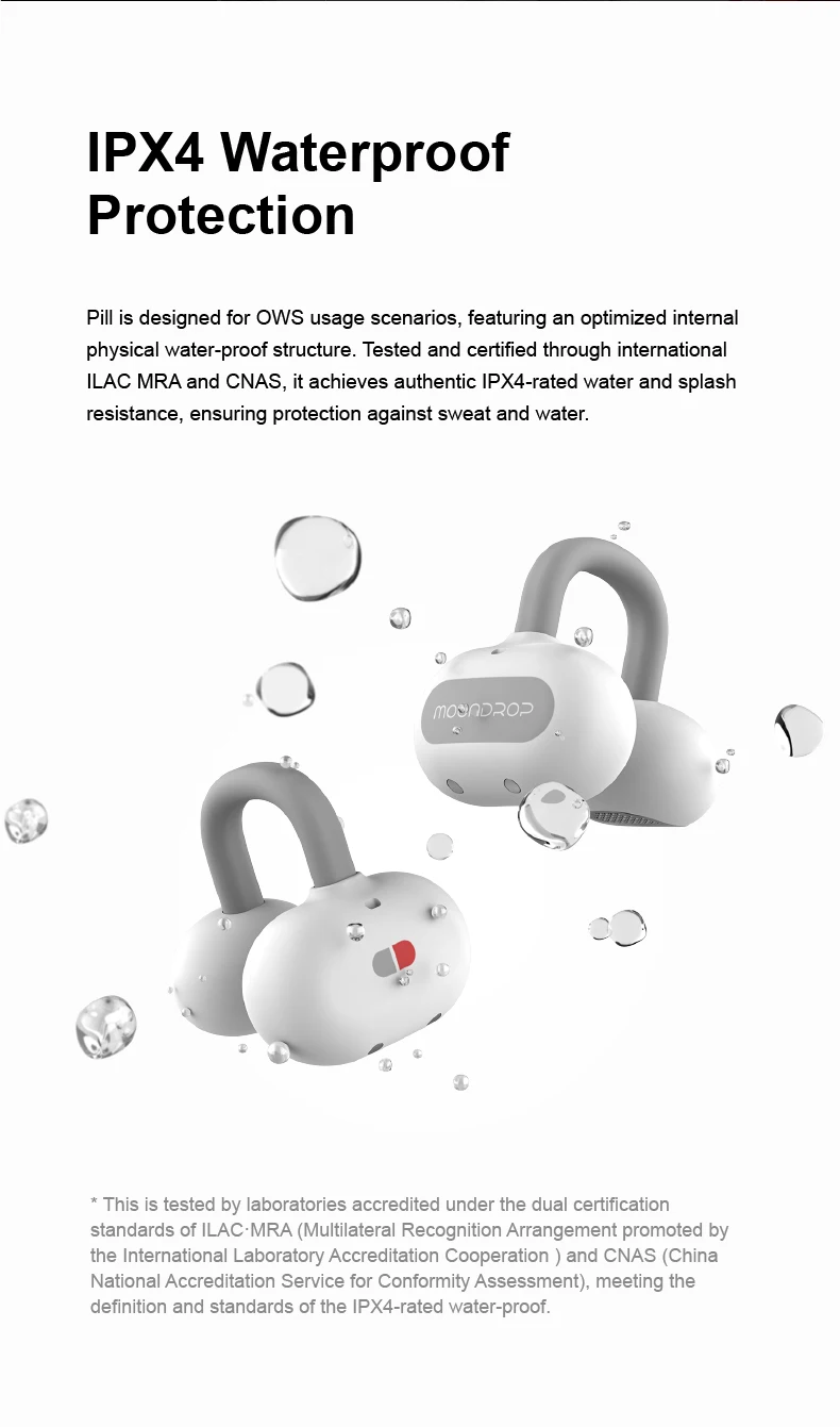 Moondrop Pill Wireless Earbuds Open-Ear Bluetooth 6.0 Headphones