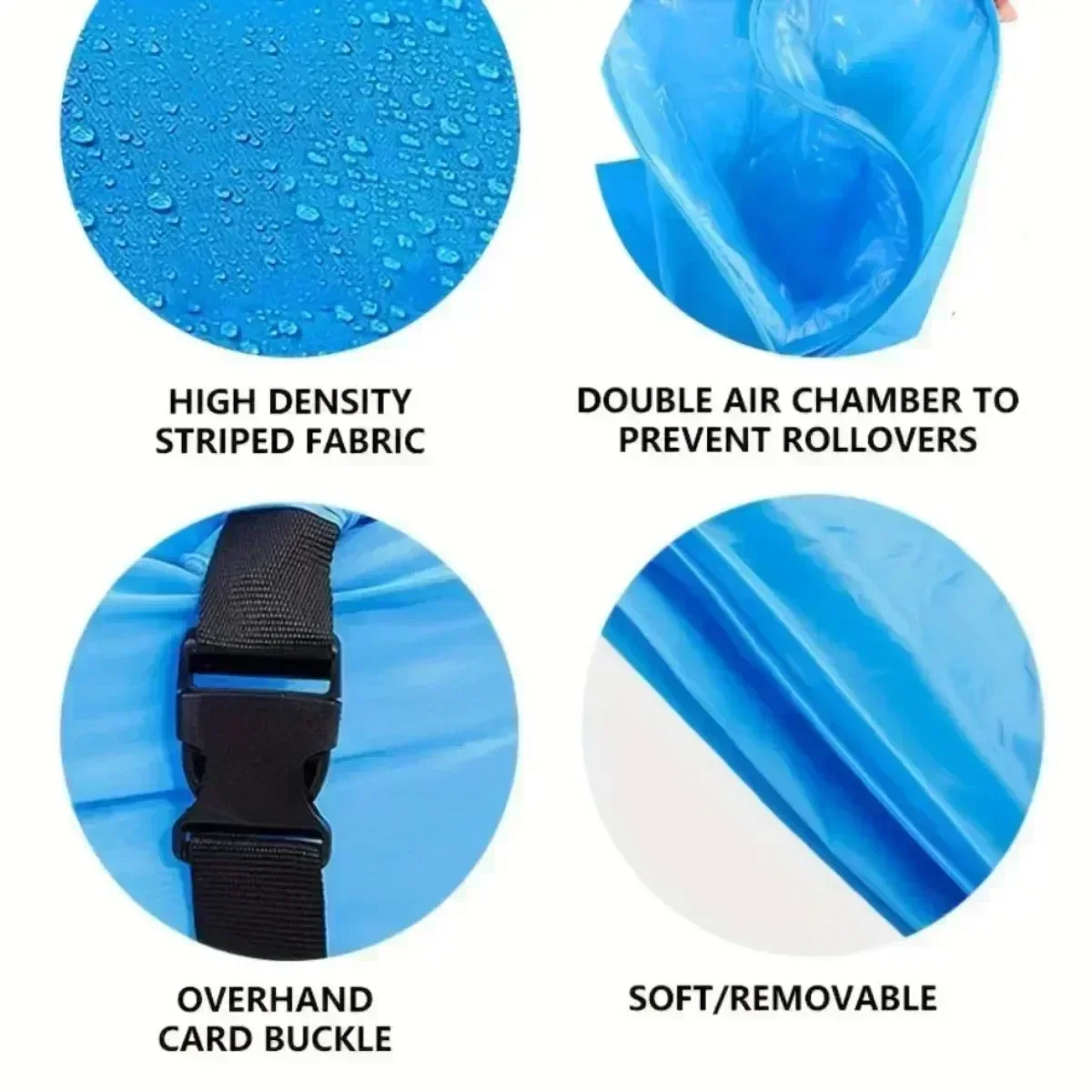 Inflatable Sofa OTAUTAU Outdoor Portable Inflatable Sofa Inflatable Outdoor Air Lounger Blow Sleeping Bag Couch Hiking Picnics Backyard Tool
