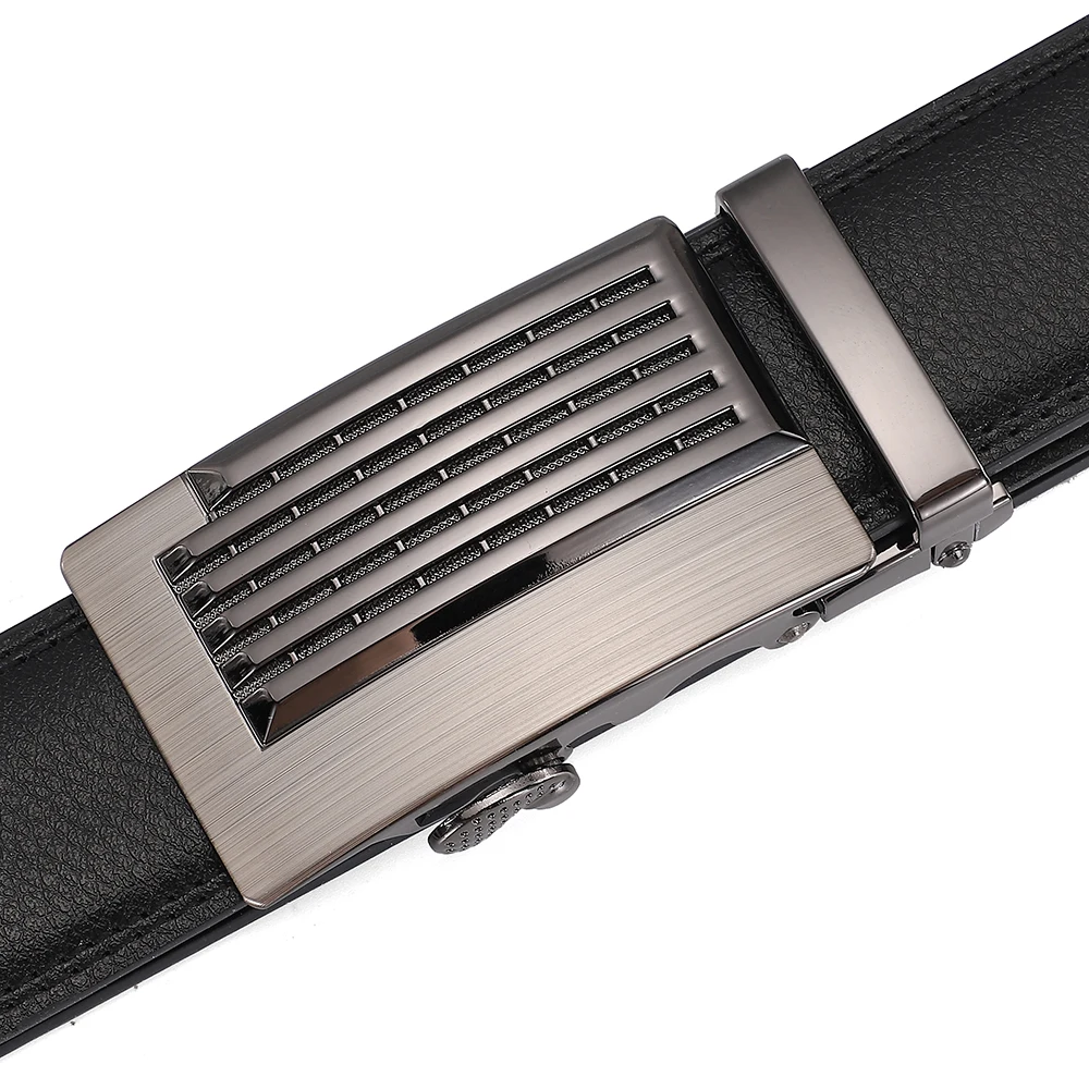 Cintura Uomo Automatica Cintura Uomo KEMISANT Con Chiusura Automatica - Pelle, Larghezza 35 Mm Fibbia Automatica Pelle - Foto 8