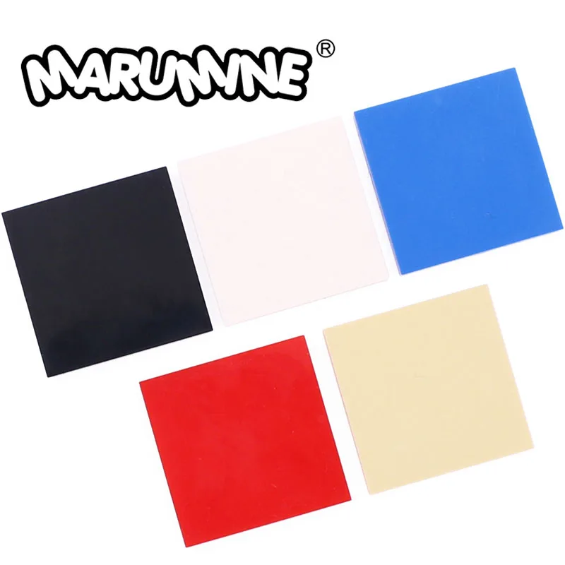 Marumine MOC 벽돌 타일 빌드 블록 조립 입자 벌크 액세서리 부품, 바닥 보드 플레이트, 6179 호환, 4x4, 20PCs 