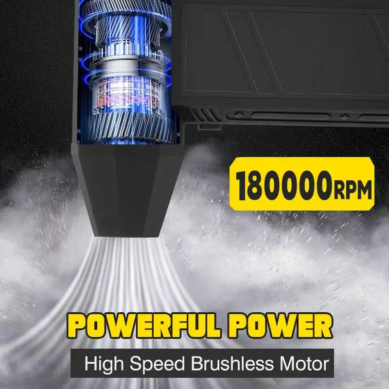 X3Max Handheld Mini Turbo Jet Fan,180000RPM Powerful air Blower Compressed air Duster for Car Dryer/PC/Home-QiLiLai 3