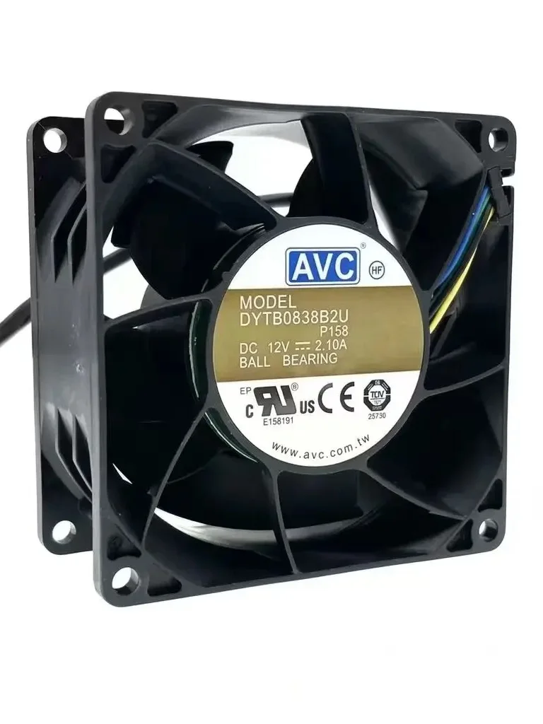 고속 80mm 듀얼 볼 베어링 PWM 냉각 팬 12V DC 80X80X38mm 10000RPM PC 컴퓨터 케이스 쿨러용 강력한 공기 흐름