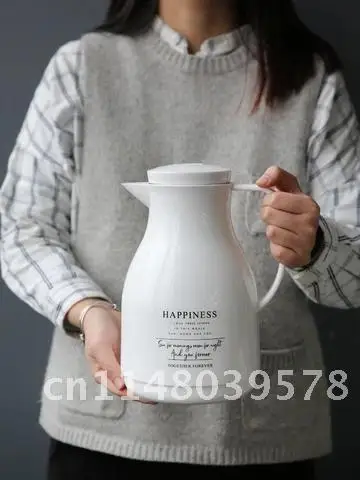 

Large Capacity Glass Liner Household Thermal Coffee Tea Insulation Pot Portable Heat Kettle 1L Nordic Thermal Insulation Kettle