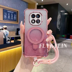Magnetic Bracket with Hand Hanging Rope and Soft Shell - Anti - Fall Protection - Motorola Moto G47 (1)