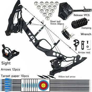 Compound Bow 20-70lb Shooting Steel Ball and Arrow - Outdoor Camping Hunting Professional Shooting Competitive Bow 3