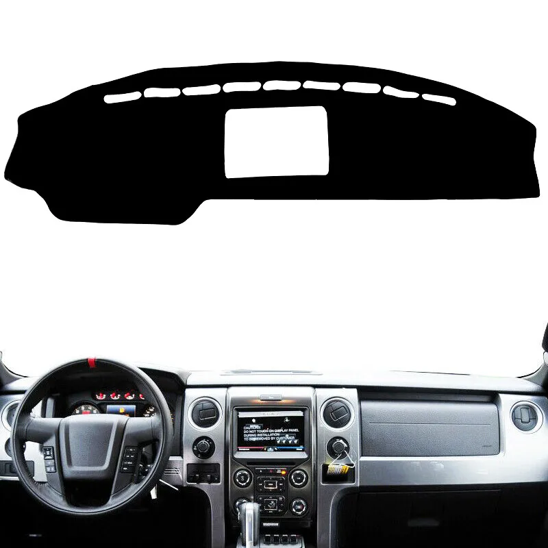 

Car Styling Dashmat For Ford F-150 F150 2009-2014 Lobo Raptor Dashboard Cover Pad Mat Dash Sunshade Protector Carpet Accessories