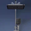 SDSN Digital Piano Shower Set Hot Cold Bathroom Mixer Faucet 12 Inch Rain Shower Head Grey Piano Digital Bathrooom Shower System 6