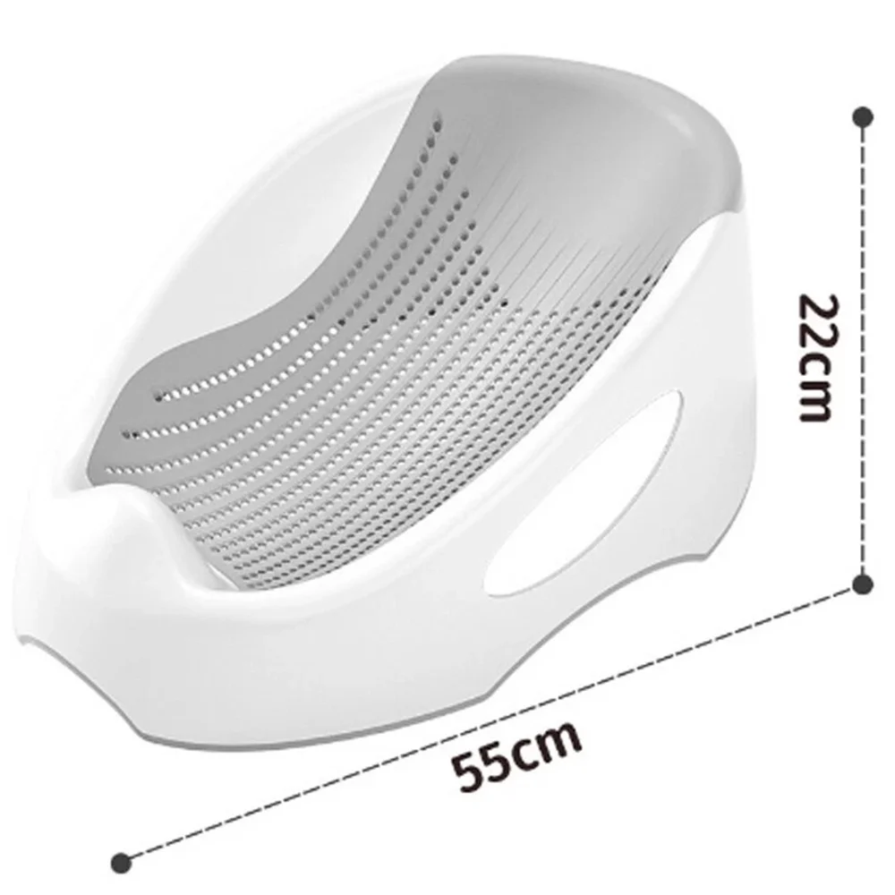Soft Touch Baby Bath Tub Silicone Mesh Support Non Slip Base Newborn Foot Bath Bucket Bathroom Grey UK: 3 - 5 Days Free Delivery UK