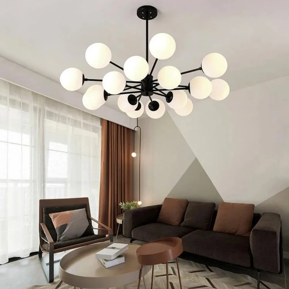 

Modern Glass Chandelier Lighting Ceiling Chandeliers Light for Dining Living Room Bedroom Kitchen Indoor Lustre Fixture Lights