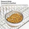 Bird Feeding Bowl Detachable Transparent Plastics Bowl Food Cup For Cage Convenient Hanging Parrots Water Feeder Pet Supplies 1