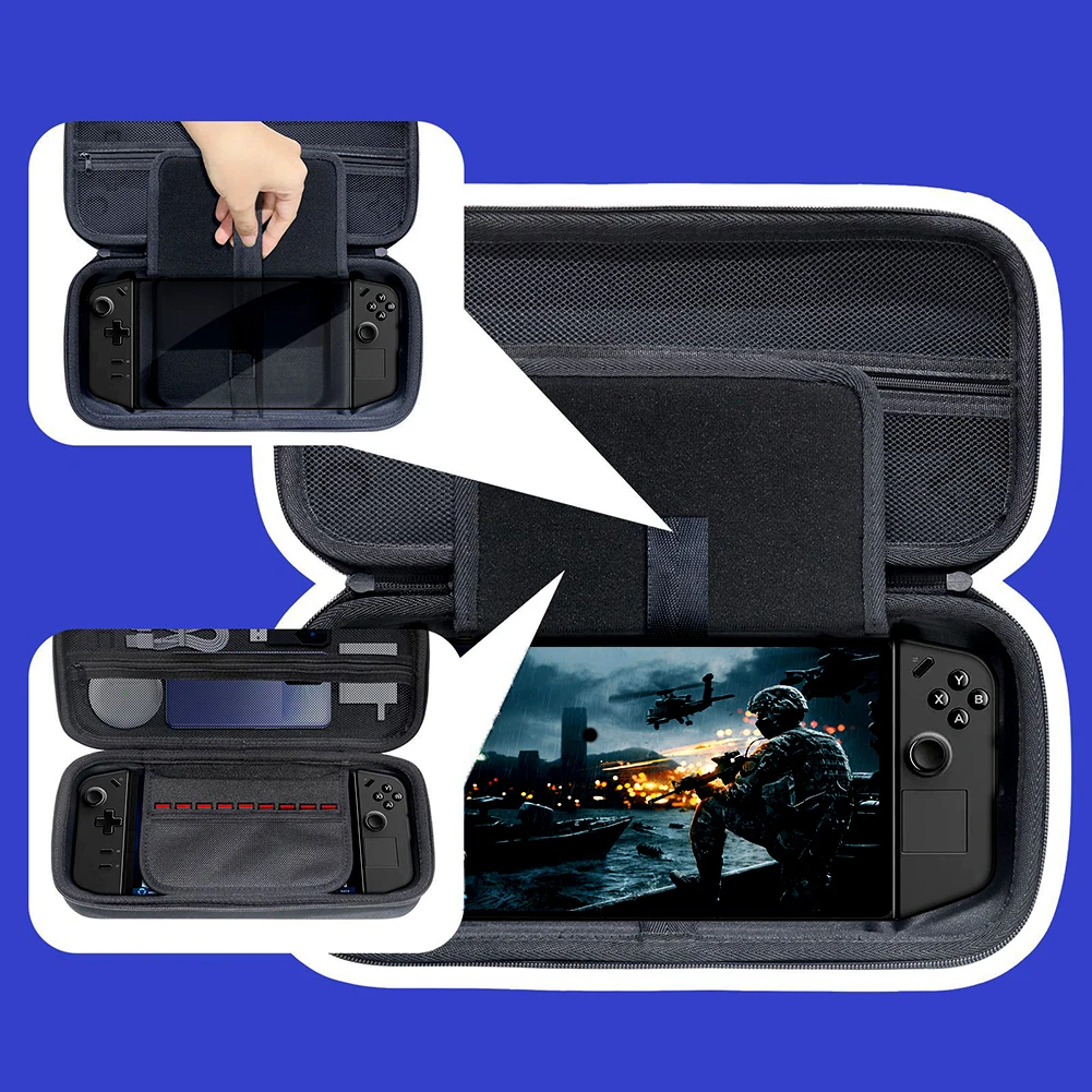 Hard Carrying Case Shockproof Portable Storage Bag Anti-Drop Carrying Bag with Mesh Pocket for Legion Go Game Console
