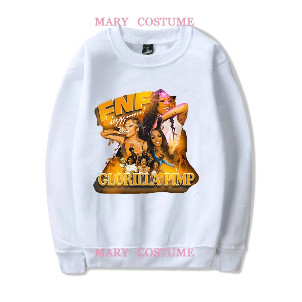 

Свитшот Glorilla FnF Let's Go с круглым вырезом, популярный модный повседневный уличный Свитшот унисекс с графическим принтом