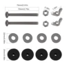 Water Tank Screws Tank Bolt Toilet Bolts WC Cistern Close Coupling Fixing Fitting Pan Rubber Sealing Kit Silver 4