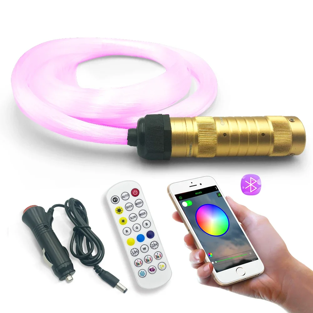 Car Led Star Lights Ceiling Optic Fiber Lights Smart APP Control RGBW Starry Sky Effect Car Decoration