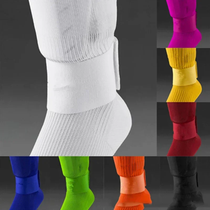 2PC Adjustable Shin Guard Fixed Bandage Tape Soccer Shin Pads Prevent Drop Off Elastic Sports Bandage Safety Legwarmers soccer shin guards shin guard pads