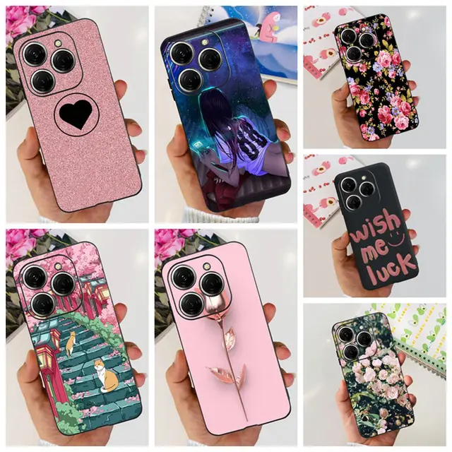 Hot For Tecno Spark 20 Pro 6 78 Case Fashion Girl Cat Tpu Soft Silicone Back.jpg