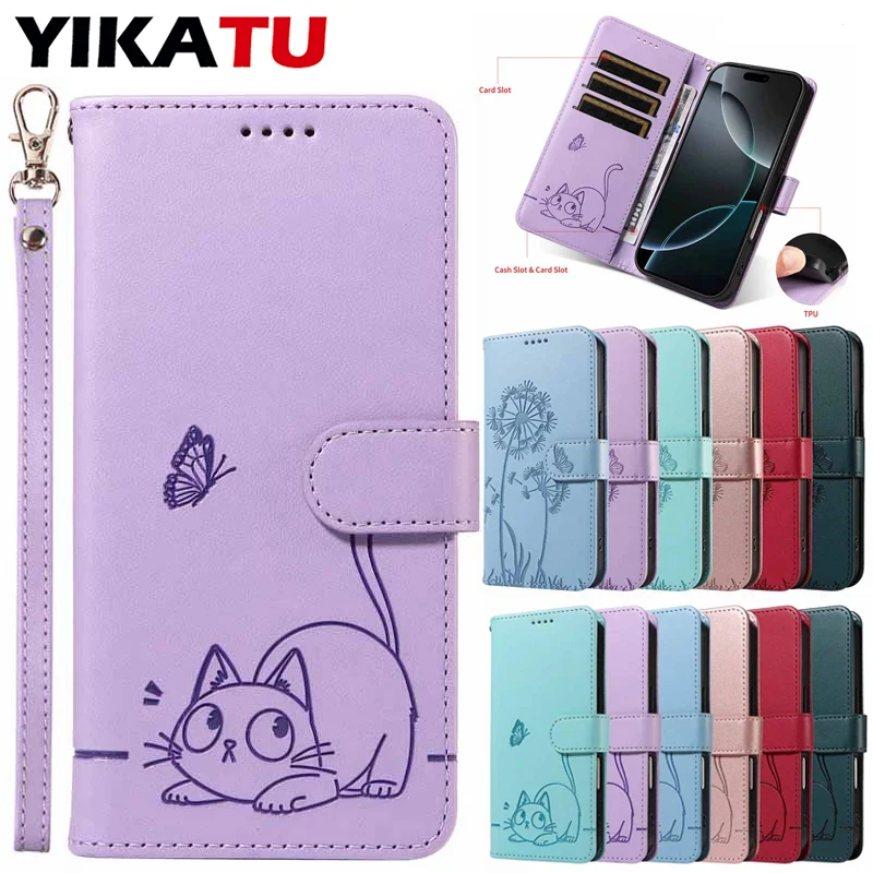 Premium Magnetic Leather Wallet Phone Case Cover