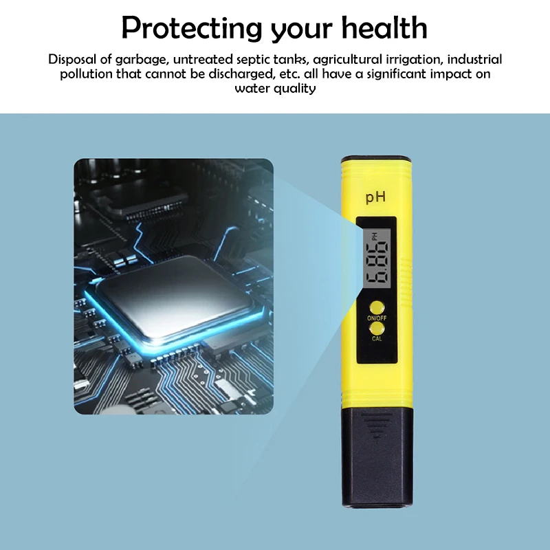 Water Tester PH Meter EC Digital LCD Precision Water Testing PH Pen Purity Filter Quality Standards Test Results Water Tester Ph Meter