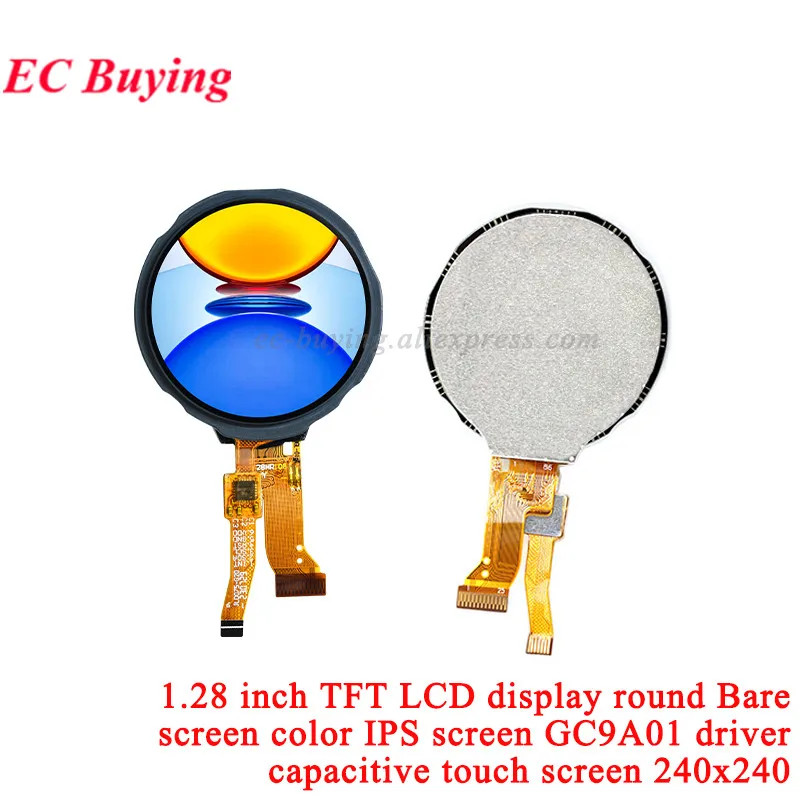 Orolotay 1.28 Zoll Rundes TFT Display - 240x240 IPS Vollbild LCD Bildschirm
