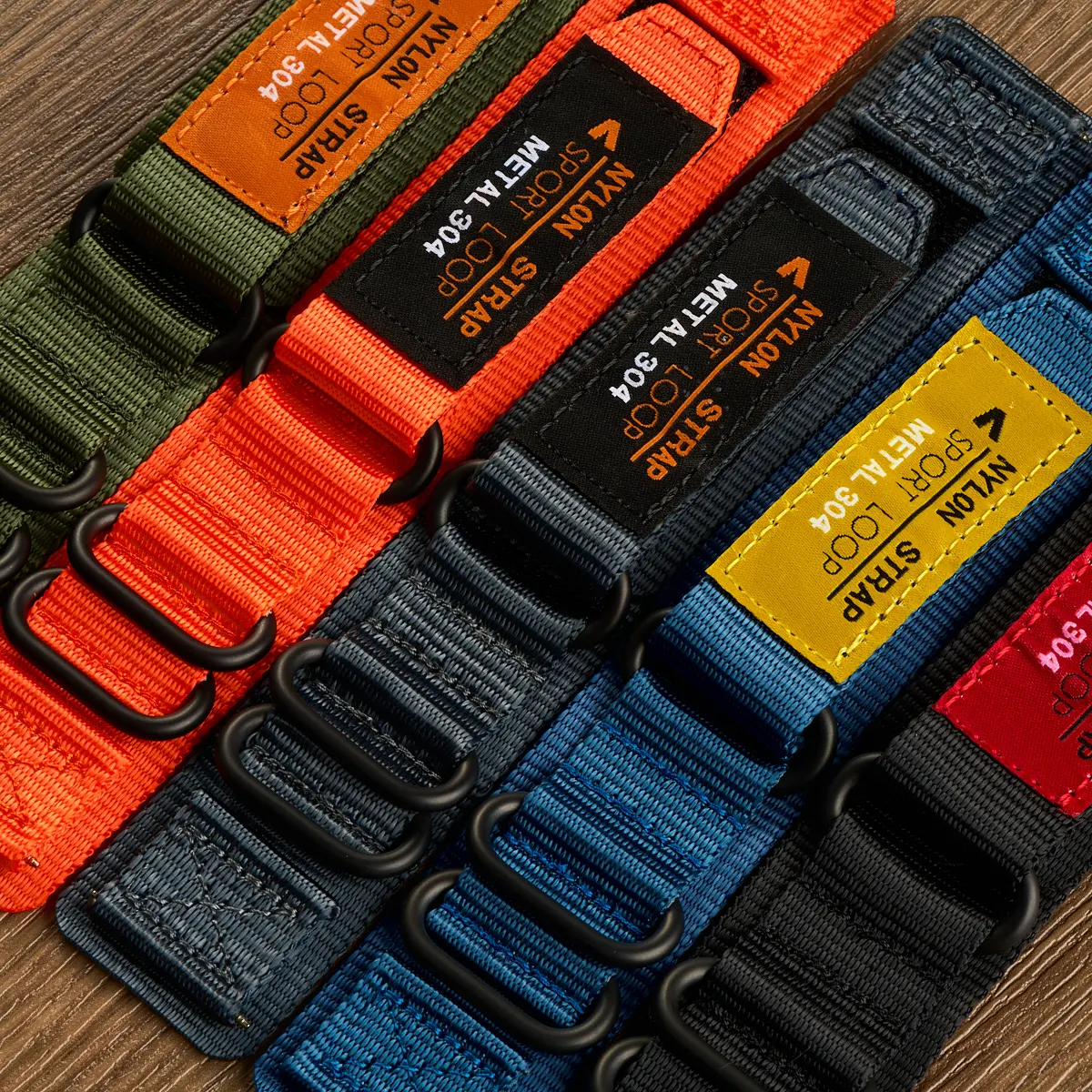 Camouflage Nylon Watch Strap, 20-22mm Adjustable Bracelet Strap