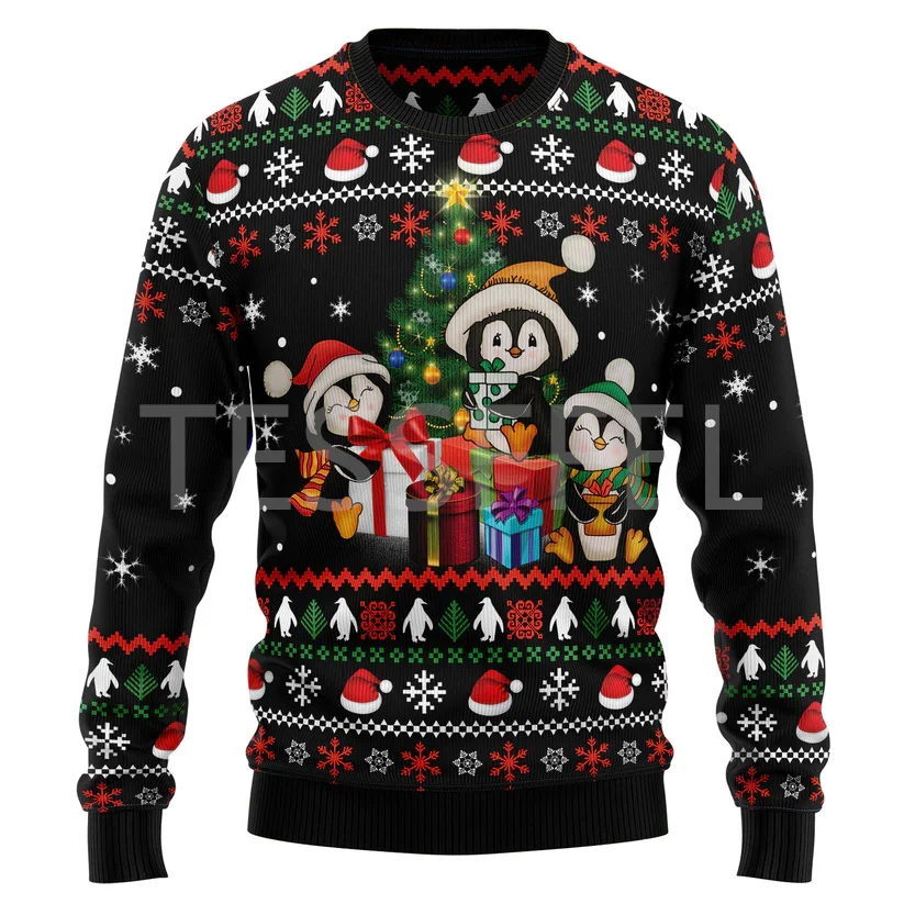 thumbnail image 1 of Suéter feo de Navidad para cosplay, dibujo de perro, gato, Papá Noel, tatuaje de manga larga, impresión 3D, otoño e invierno, jersey informal Harajuku 14, 1 of 5