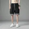 Ice Wire Mesh Sports Men Loose Thin Breathable and Fashionable Five-point Pants