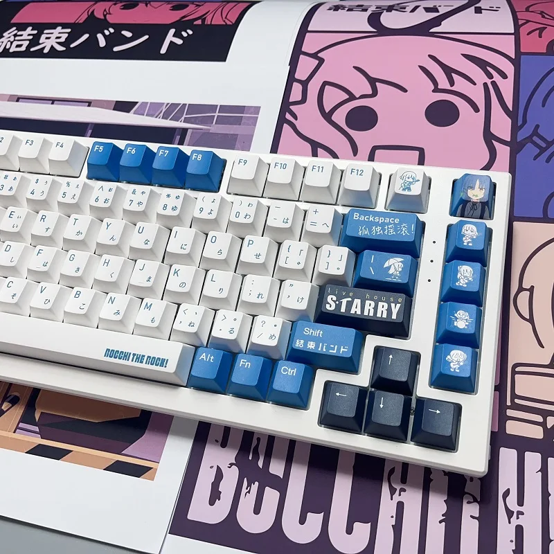 Bocchi-conjunto de 138 Teclas Teclas The Rock Yamada Ryo Pbt Altura Cereja para Interruptor mx Presente Faça Você Mesmo Jogo de Teclado Mecânico - Imagem 5