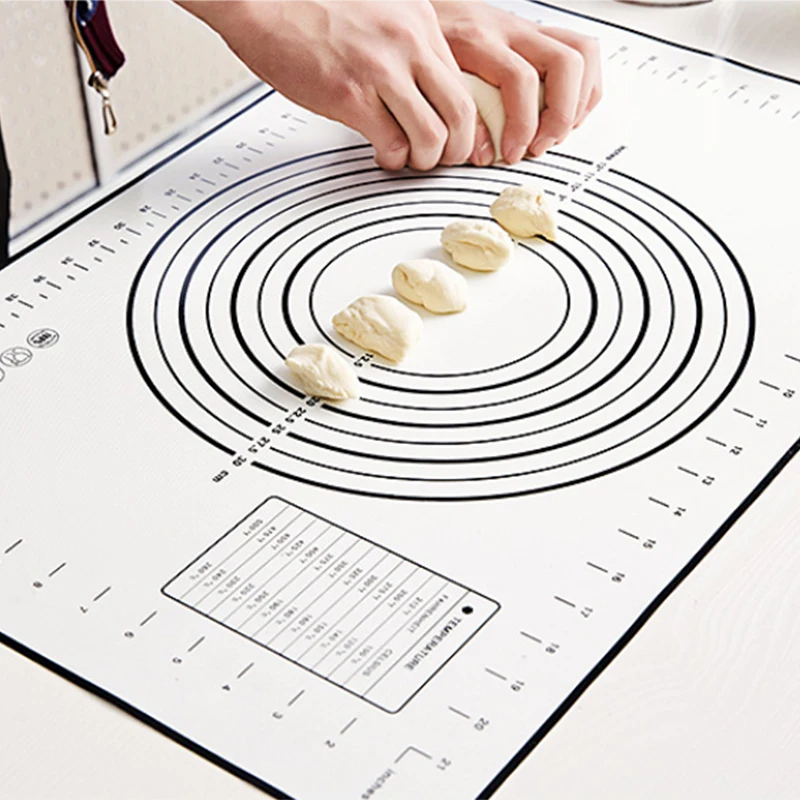 Tapis De Cuisson En Silicone 60/50/40cm, Plaque De Pétrissage De Pâte Pour La Cuisine, Pâte à Rouler, Pizza, Grande Pâte, Support Antiadhésif
