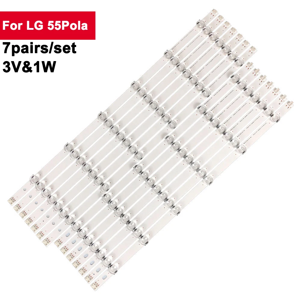 

7Pairs/Set 3V LED TV Backlight For LIG 55Pola INNOTEK POLA2.0 55'' L TYPE REV 0.1 2012.10.18 LED Light Strip 55LN5788 55LA613S