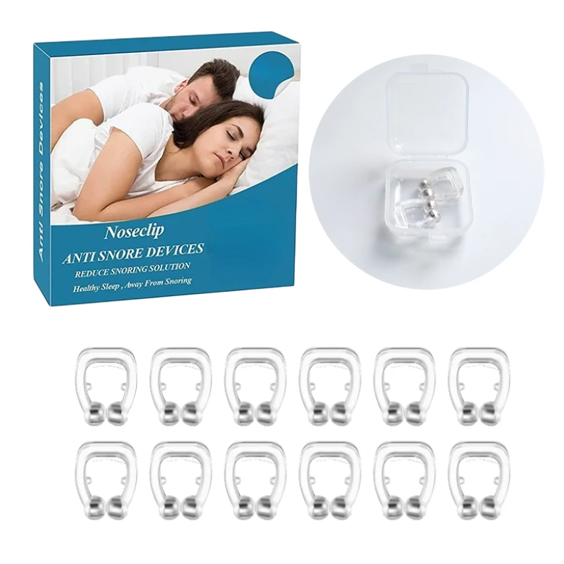 Anti Snoring Device Silicone Nose Clips Sleep Tray Sleeping